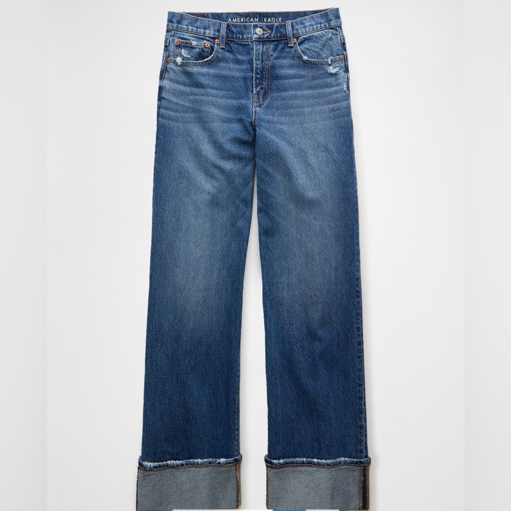 EUC Sz 4 regular AE Stretch High-Waisted
Stovepipe Cuffed Jean - Picture 4 of 14